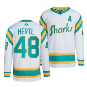 Miesten NHL San Jose Sharks Pelipaita Tomas Hertl 48 Reverse Retro 2.0 2022-23 Valkoinen Authentic